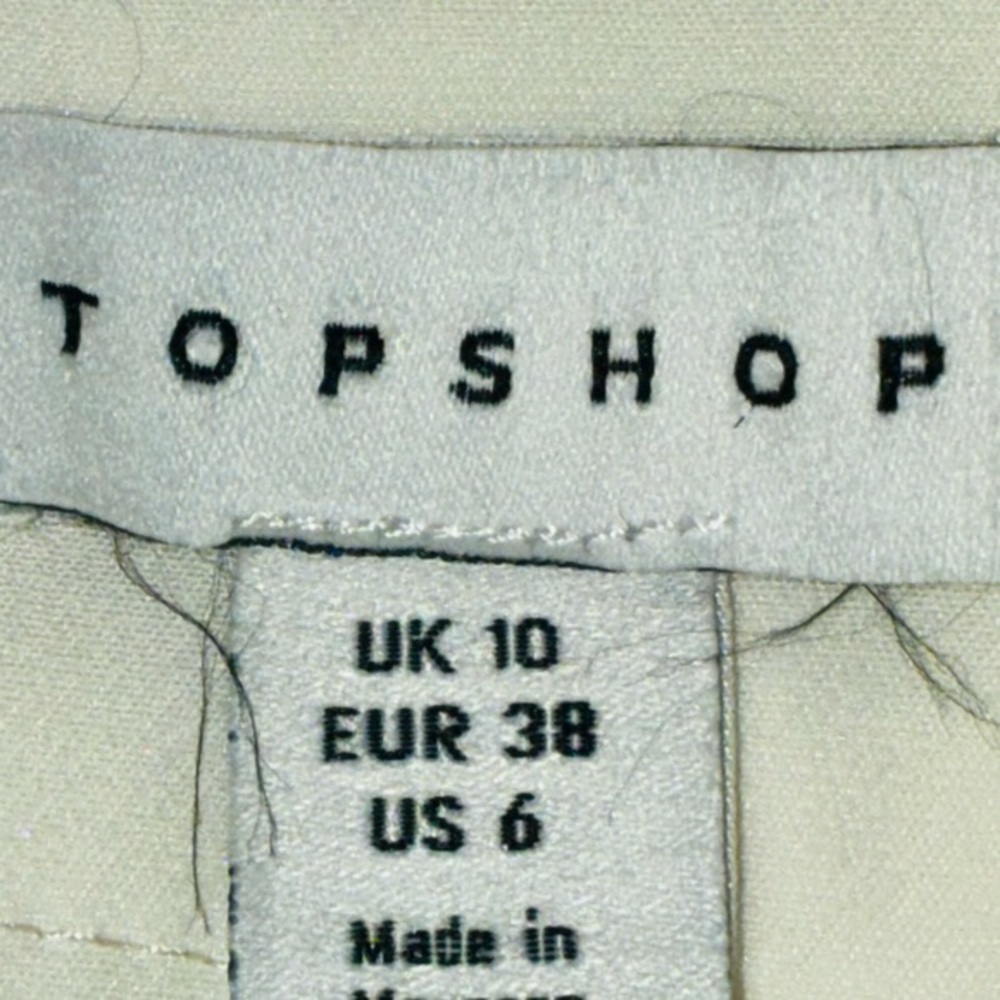 TOPSHOP Off-white Cream Effortless Shorts SideZip - Picture 3 of 5